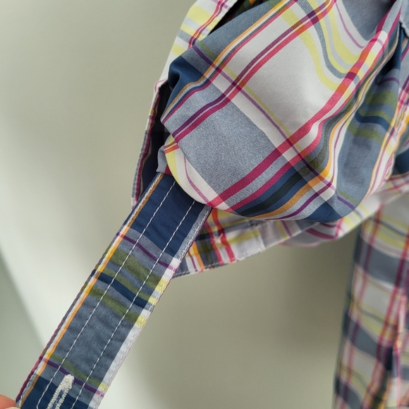 Patagonia Women Size 2 Button Down Long Sleeve Plaid Shirt Top Blouse Roll Tab - Picture 5 of 6